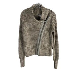 Athleta Merino Wool Moto Cardigan Sweater Jacket SZ S